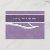 Stilvolle lila Geschäfts-Karte Visitenkarte (Rückseite)