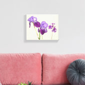 Stilvolle, lila Iris-Blume, digitale Kunst Leinwanddruck (Insitu (Wohnzimmer))