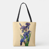 Stilvolle Lila Iris Wasserfarben Tasche (Rückseite)