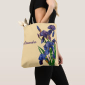 Stilvolle Lila Iris Wasserfarben Tasche (Von Nahem)