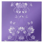 Stilvolle Lila Keramik Fliese (Vorderseite)