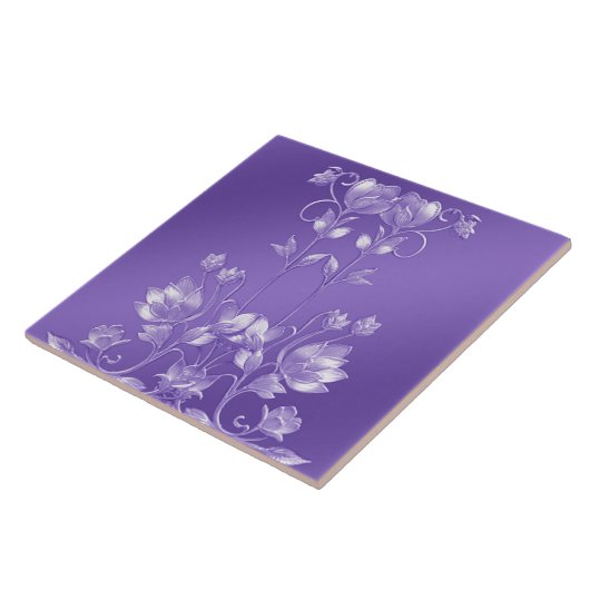 Stilvolle Lila Keramik Fliese (Seite)