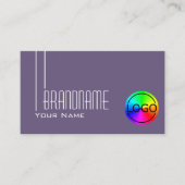 Stilvolle Lila Lilac Chic mit Logo Beruflich Visitenkarte (Vorderseite)