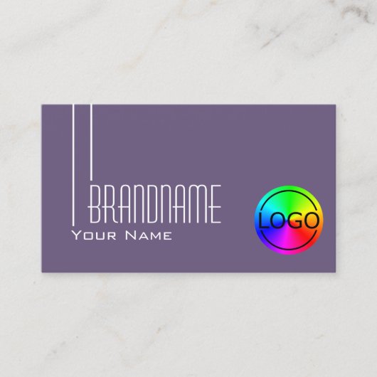 Stilvolle Lila Lilac Chic mit Logo Beruflich Visitenkarte (Vorderseite)