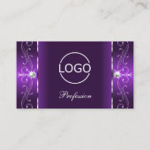 Stilvolle Lila Lilac Squiggled Juwelen mit Logo Visitenkarte (Vorderseite)