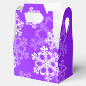 Stilvolle Lila Schneeflocken Modernes Weihnachtsmu Geschenkschachtel (Geöffnet)