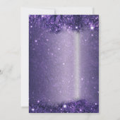 Stilvolle, Lila Spitzpfeife Süß 16 Party Einladung (Rückseite)