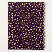 Stilvolle Lila und Gold Imitate Foil Leopard Spots Planer (Rückseite)