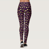 Stilvolle Lila und goldene Foil Leopard-Schnitte Leggings (Rückseite)