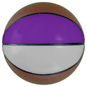 Stilvolle Lila und metallische Silber Custom Sport Basketball (Vorderseite)