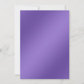 Stilvolle Lila Verlobung Einladung (Rückseite)