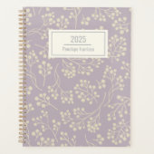 Stilvolle Lilac Floral Pattern Modernes Personalis Planer (Vorderseite)