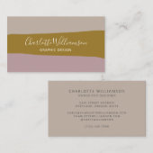 Stilvolle Lilac und Gold Chic Monogram Visitenkarte (Vorne/Hinten)