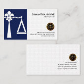 Stilvolle Lilien-Gerechtigkeit stuft elegantes Visitenkarte (Vorne/Hinten)