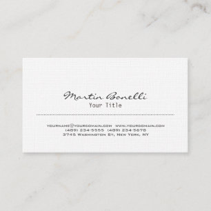 Stilvolle Linen Trendy Business Card Visitenkarte