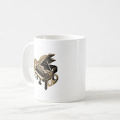 Stilvolle Linie Art Sepia Piano Kaffeetasse (Vorderseite Links)