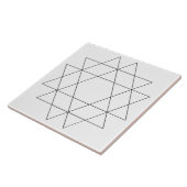 Stilvolle Linien geometrisch angesagte Schwarz/Wei Fliese (Seite)