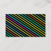 Stilvolle Linien Muster / farbenfroh Visitenkarte (Rückseite)