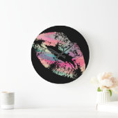 Stilvolle Lips #14 Große Wanduhr (Zuhause)