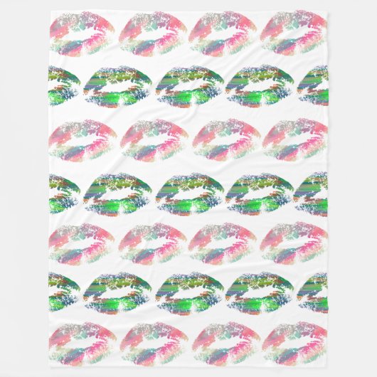 Stilvolle Lips #22 Fleecedecke (Vorderseite)