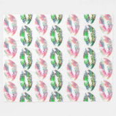 Stilvolle Lips #22 Fleecedecke (Vorderseite (Horizontal))
