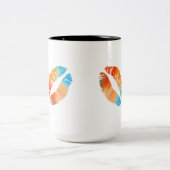 Stilvolle Lips #2 Zweifarbige Tasse (Mittel)