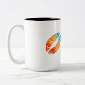 Stilvolle Lips #2 Zweifarbige Tasse (Links)