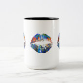 Stilvolle Lips #36 Zweifarbige Tasse (Mittel)