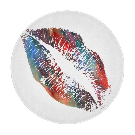 Stilvolle Lips #3 Schneidebrett (Vorderseite)