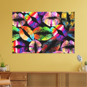Stilvolle Lips #4 Leinwanddruck (Insitu (Wohnzimmer))
