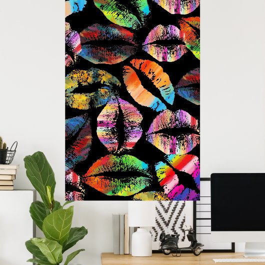 Stilvolle Lips #8 Poster (Heimbüro)