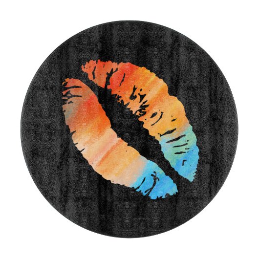 Stilvolle Lips #8 Schneidebrett (Vorderseite)