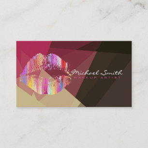 Stilvolle Lips Makeup Artist Modern Mosaik #2 Visitenkarte