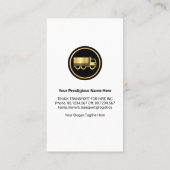 Stilvolle LKW Logistik - Grenzverkehr Visitenkarte (Rückseite)