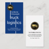 Stilvolle LKW Logistik - Grenzverkehr Visitenkarte (Vorne/Hinten)