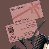 Stilvolle Logo QR Code Ribbon $10 Geschenkgutschei