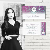 Stilvolle Logos für Aquamarine, glänzende Glitzer Visitenkarte