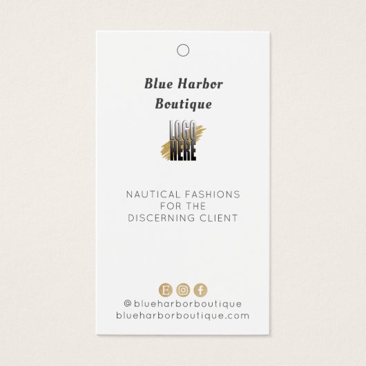 Stilvolle Logos und Name White Clothing Preis (Vorderseite)