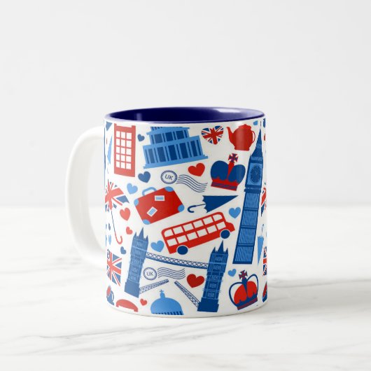 Stilvolle London, England Tasse - Reisen - Geschen (Vorderseite Links)