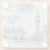 Stilvolle Londoner Big Ben Glass Untersetzer - Ico (Rückseite)