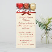 Stilvolle Long Christmas Party Einladung (Stehend Vorderseite)