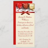 Stilvolle Long Christmas Party Einladung (Vorne/Hinten)