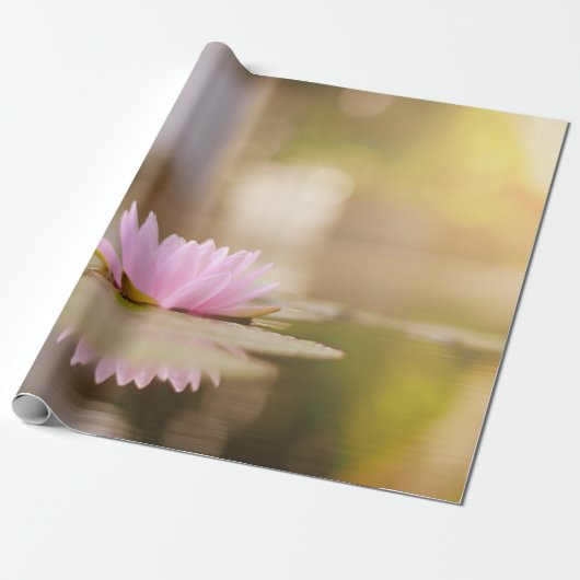Stilvolle Lotus Blume Landschaft, Zen Geschenkpapier (Ungerollt)