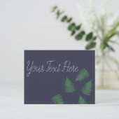 Stilvolle Lucky Green Fern Postkarte (Stehend Vorderseite)