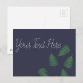 Stilvolle Lucky Green Fern Postkarte (Vorne/Hinten)