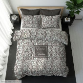 Stilvolle lustige Geschenk-Monogramm-Dollar-Muster Serviette