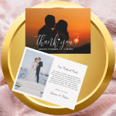 Stilvolle & lustige Liebe Herz Hochzeit Foto Chic Dankeskarte