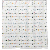 Stilvolle, lustige und schwindelerregende Vögel un Duschvorhang (Vorderseite)