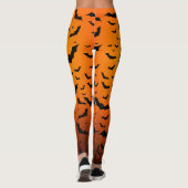 Stilvolle, lustige und versatile Spooky Bats Hallo Leggings (Rückseite)