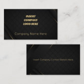 Stilvolle Luxus Black and Gold Visitenkarte (Vorne/Hinten)